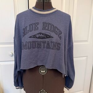 American Eagle Outfitters Blue Crop Top